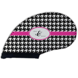 Houndstooth w/Pink Accent Golf Club Iron Cover (Personalized)