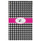 Houndstooth w/Pink Accent Golf Towel - Front (Large)