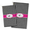 Houndstooth w/Pink Accent Golf Towel - PARENT (small and large)