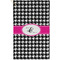 Houndstooth w/Pink Accent Golf Towel (Personalized) - APPROVAL (Small Full Print)
