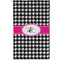 Houndstooth w/Pink Accent Golf Towel - Poly-Cotton Blend - Small w/ Couple's Names