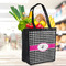 Houndstooth w/Pink Accent Grocery Bag - LIFESTYLE
