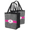 Houndstooth w/Pink Accent Grocery Bag - MAIN