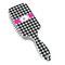 Houndstooth w/Pink Accent Hair Brush - Angle View