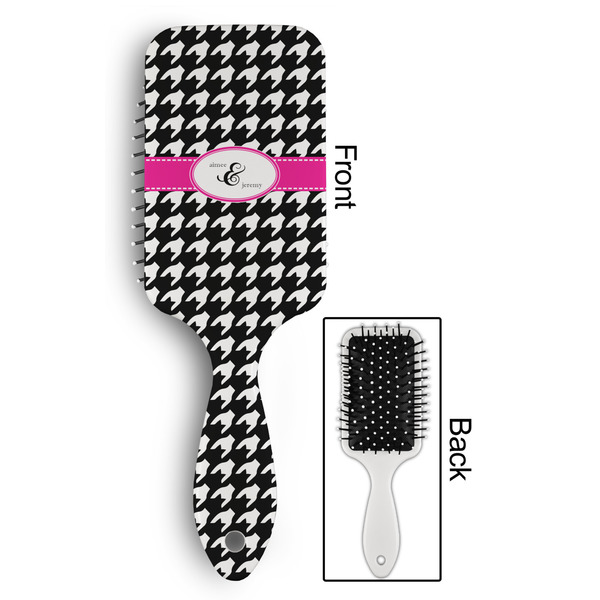 Houndstooth w/Pink Accent Hair Brush - Approval