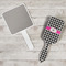 Houndstooth w/Pink Accent Hair Brush - In Context