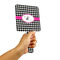 Houndstooth w/Pink Accent Hand Mirrors - Alt View