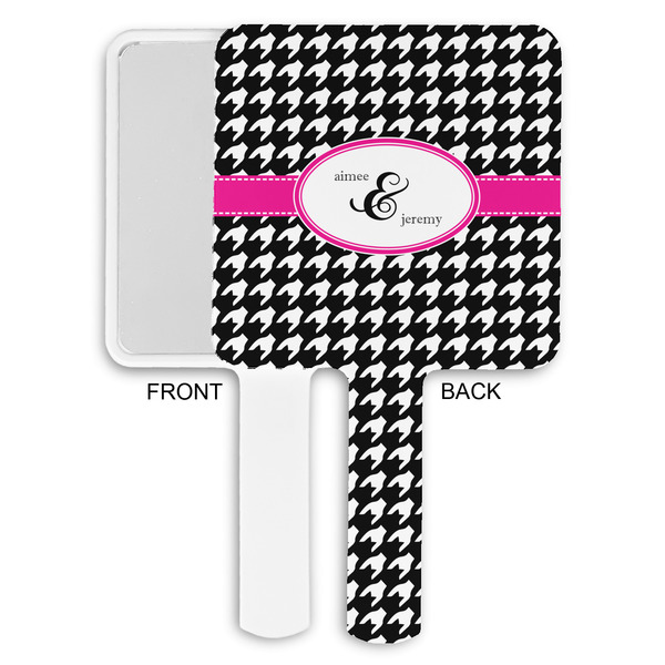 Houndstooth w/Pink Accent Hand Mirrors - Approval