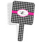 Houndstooth w/Pink Accent Hand Mirrors - Front/Main