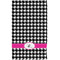 Houndstooth w/Pink Accent Personalized All Over Print Hand Towel