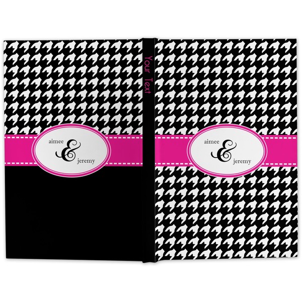 Houndstooth w/Pink Accent Hard Cover Journal - Apvl