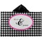 Houndstooth w/Pink Accent Kids Hooded Towel (Personalized)