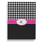 Houndstooth w/Pink Accent House Flags - Double Sided - BACK