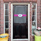 Houndstooth w/Pink Accent House Flags - Double Sided - (Over the door) LIFESTYLE