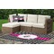 Houndstooth w/Pink Accent Outdoor Mat & Cushions