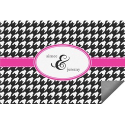 Houndstooth w/Pink Accent Indoor / Outdoor Rug - 8'x10' (Personalized)