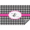Houndstooth w/Pink Accent Indoor / Outdoor Rug (Personalized)
