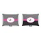 Houndstooth w/Pink Accent  Indoor Rectangular Burlap Pillow (Front and Back)