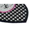 Houndstooth w/Pink Accent Iron on Shield 3 Detail