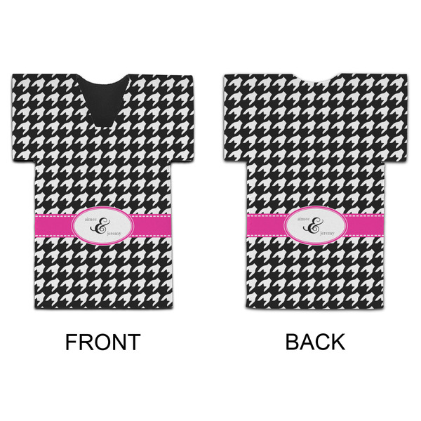 Houndstooth w/Pink Accent Jersey Bottle Cooler - APPROVAL