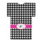 Houndstooth w/Pink Accent Jersey Bottle Cooler - BACK (flat)