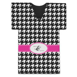 Houndstooth w/Pink Accent Jersey Bottle Cooler (Personalized)