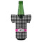 Houndstooth w/Pink Accent Jersey Bottle Cooler - FRONT (on bottle)