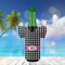 Houndstooth w/Pink Accent Jersey Bottle Cooler - LIFESTYLE