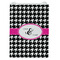 Houndstooth w/Pink Accent Jewelry Gift Bag - Gloss - Front