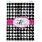 Houndstooth w/Pink Accent Jewelry Gift Bag - Matte - Front
