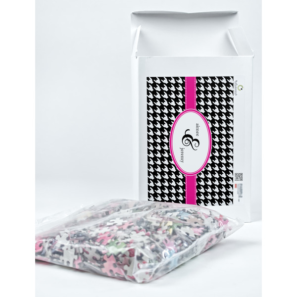 Houndstooth w/Pink Accent Jigsaw Puzzle 1014 Piece - Box