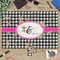 Houndstooth w/Pink Accent Jigsaw Puzzle 1014 Piece - In Context