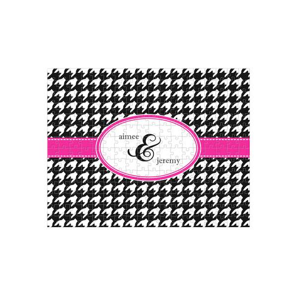 Custom Houndstooth w/Pink Accent 252 pc Jigsaw Puzzle (Personalized)