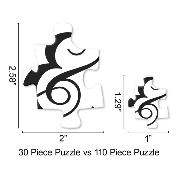 Houndstooth w/Pink Accent Jigsaw Puzzle - Piece Comparison