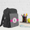 Houndstooth w/Pink Accent Kid's Backpack - Lifestyle