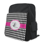 Houndstooth w/Pink Accent Preschool Backpack (Personalized)