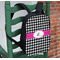 Houndstooth w/Pink Accent Kids Backpack - In Context