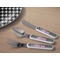 Houndstooth w/Pink Accent Kids Flatware w/ Plate