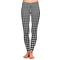Houndstooth w/Pink Accent Ladies Leggings - Front