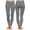 Houndstooth w/Pink Accent Ladies Leggings - Front and Back