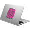Houndstooth w/Pink Accent Laptop Decal (Personalized)