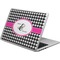 Houndstooth w/Pink Accent Laptop Skin - Custom Sized (Personalized)