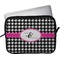 Houndstooth w/Pink Accent Laptop Sleeve / Case (Personalized)