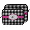 Houndstooth w/Pink Accent Laptop Sleeve (Size Comparison)