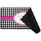 Houndstooth w/Pink Accent Large Gaming Mats - FRONT W/ FOLD