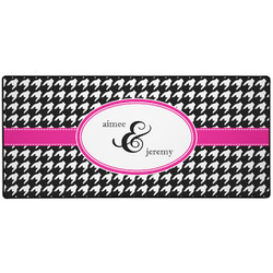 Houndstooth w/Pink Accent Gaming Mouse Pad (Personalized)