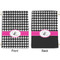Houndstooth w/Pink Accent Large Laundry Bag - Front & Back View