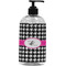 Houndstooth w/Pink Accent Plastic Soap / Lotion Dispenser (Personalized)