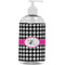 Houndstooth w/Pink Accent Large Liquid Dispenser (16 oz) - White