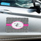 Houndstooth w/Pink Accent Large Rectangle Car Magnets- In Context